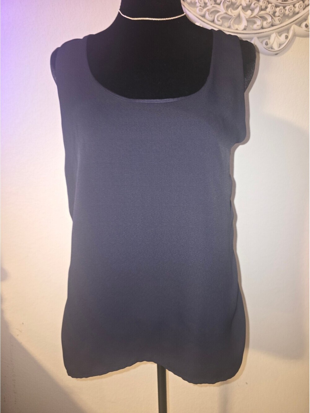 Ann Taylor Navy Blue Sleeveless Tank Top Size M
